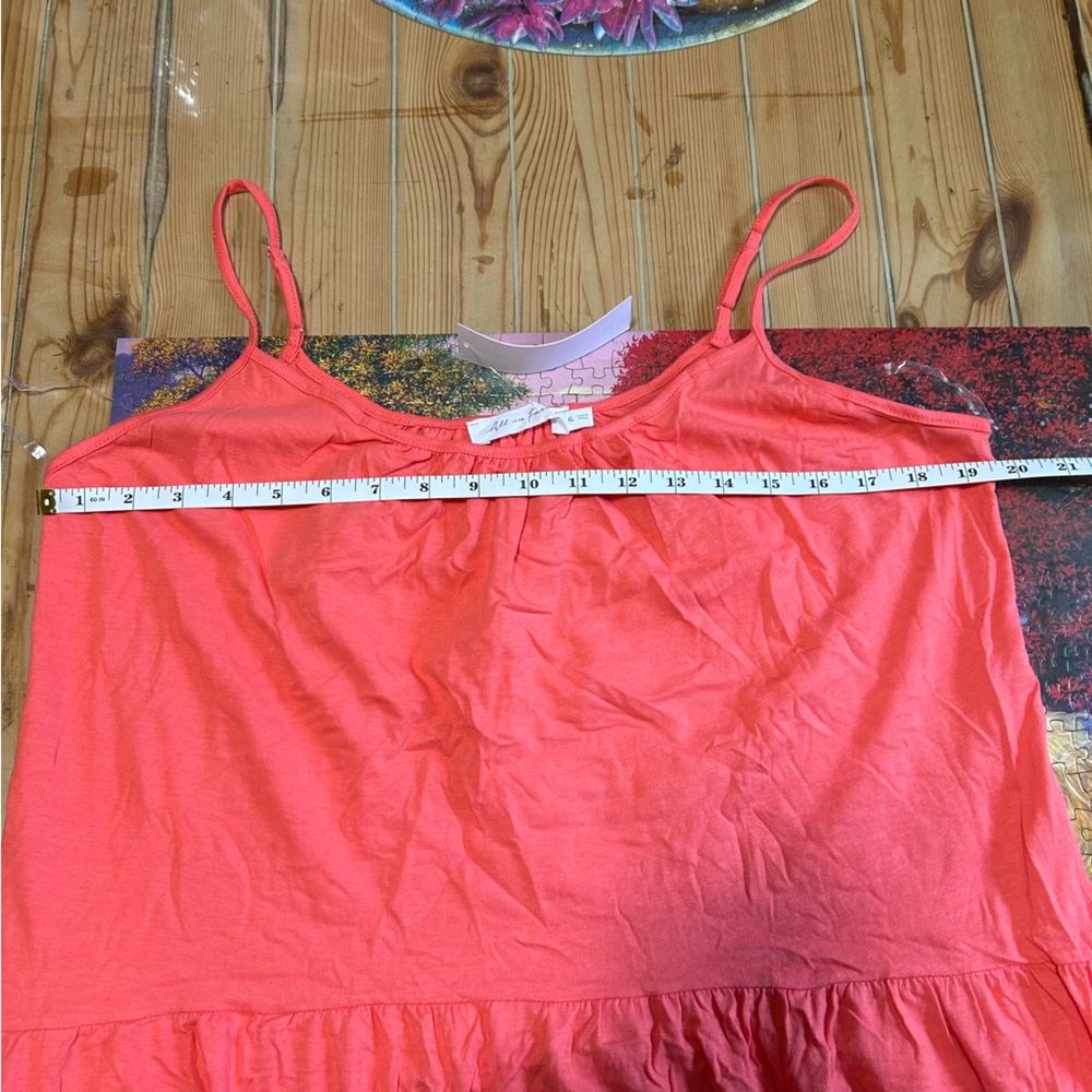 All in Favor Coral Sleeveless Summer Dress - Picture 6 of 8
